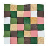 Holz Wandverkleidung Rich Pine Mosaik-Look 3D | 30×30 cm