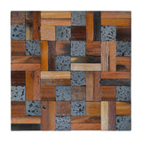 Holz Mosaikpaneele | Lava Mix | 30×30 cm | Holzfliese