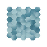Selbstklebende Mosaikpaneele | Hexagon Blau | 28,8×29,2 cm | Metall