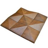Holz Wandverkleidung Cumaru Deep Mosaik-Look 3D | 30×30 cm