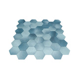 Selbstklebende Mosaikpaneele | Hexagon Blau | 28,8×29,2 cm | Metall