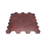 Selbstklebende Mosaikfliesen Metall | Hexagon Bordeaux | 28,8×29,2 cm | Küche, Bad & WC