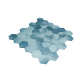 Selbstklebende Mosaikfliesen Metall | Hexagon Blau | 28,8×29,2 cm | Küche, Bad & WC