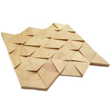Holz Wandverkleidung Rubberwood Compact Mosaik-Look 3D | 28×30 cm