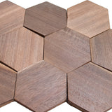 Holz Wandverkleidung Walnuss Tropical Mosaik-Look 3D | 26×30 cm