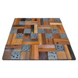 Holz Wandverkleidung Lava Mix Mosaik-Look 3D | 30×30 cm