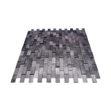 Selbstklebende Mosaikfliesen Metall | Riemchen 3D Anthrazit | 30×29,8 cm | Küche, Bad & WC