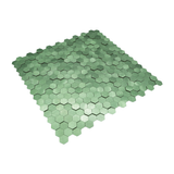 Selbstklebende Mosaikfliesen Metall | Mini Hexagon 3D Pastellgrün | 29,8×30,7 cm | Küche, Bad & WC