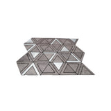 Selbstklebende Mosaikfliesen Metall | Dreieck Grau Silber | 28,7×33,1 cm | Küche, Bad & WC