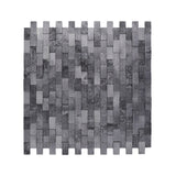Selbstklebende Mosaikfliesen Metall | Riemchen 3D Anthrazit | 30×29,8 cm | Küche, Bad & WC