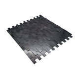 Selbstklebende Mosaikfliesen Metall | Riemchen 3D Graphit | 30×29,8 cm | Küche, Bad & WC