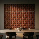 Holz Wandverkleidung Cumaru Deep Mosaik-Look 3D | 30×30 cm