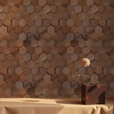 Holz Mosaikpaneele | Walnuss Velvet | 31×30 cm | Holzfliese