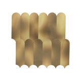 Selbstklebende Mosaikfliesen Metall | Bogen Gold | 28,8×29,8 cm | Küche, Bad & WC