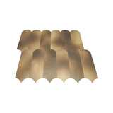 Selbstklebende Mosaikfliesen Metall | Bogen Gold | 28,8×29,8 cm | Küche, Bad & WC