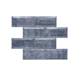 Selbstklebende Mosaikpaneele | Metro 3D Grau | 30,5×30,5 cm | Metall