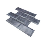 Selbstklebende Mosaikfliesen Metall | Metro 3D Grau | 30,5×30,5 cm | Küche, Bad & WC