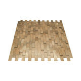 Selbstklebende Mosaikfliesen Metall | Riemchen 3D Gold | 30×29,8 cm | Küche, Bad & WC