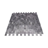 Selbstklebende Mosaikpaneele | Riemchen 3D Anthrazit | 30×29,8 cm | Metall