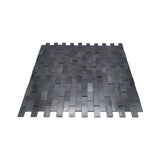 Selbstklebende Mosaikfliesen Metall | Riemchen 3D Anthrazit | 30×29,8 cm | Küche, Bad & WC