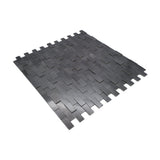 Selbstklebende Mosaikfliesen Metall | Riemchen 3D Anthrazit | 30×29,8 cm | Küche, Bad & WC
