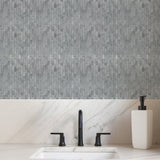 Selbstklebende Mosaikpaneele | Riemchen 3D Silber | 30×29,8 cm | Metall