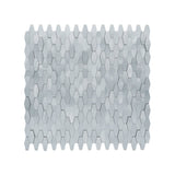 Selbstklebende Mosaikpaneele | Picket 3D Silber | 31×30 cm | Metall