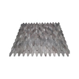Selbstklebende Mosaikfliesen Metall | Picket 3D Grau | 31×30 cm | Küche, Bad & WC