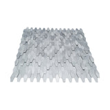 Selbstklebende Mosaikpaneele | Picket 3D Silber | 31×30 cm | Metall