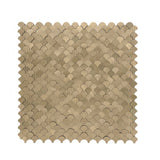 Selbstklebende Mosaikfliesen Metall | Fischschuppe 3D Gold | 28,8×29,8 cm | Küche, Bad & WC