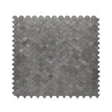 Selbstklebende Mosaikfliesen Metall | Fischschuppe 3D Anthrazit | 28,8×29,8 cm | Küche, Bad & WC