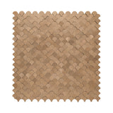 Selbstklebende Mosaikpaneele | Fischschuppe 3D Kupfer | 28,8×29,8 cm | Metall