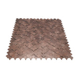 Selbstklebende Mosaikfliesen Metall | Fischschuppe 3D Dunkelkupfer | 28,8×29,8 cm | Küche, Bad & WC