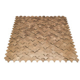 Selbstklebende Mosaikpaneele | Fischschuppe 3D Kupfer | 28,8×29,8 cm | Metall