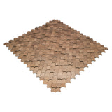 Selbstklebende Mosaikfliesen Metall | Fischschuppe 3D Kupfer | 28,8×29,8 cm | Küche, Bad & WC