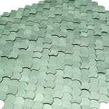 Selbstklebende Mosaikfliesen Metall | Fischschuppe 3D Pastellgrün | 28,8×29,8 cm | Küche, Bad & WC
