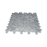 Selbstklebende Mosaikfliesen Metall | Trifold 3D Silber | 30,3×28 cm | Küche, Bad & WC