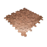 Selbstklebende Mosaikfliesen Metall | Trifold 3D Kupfer | 30,3×28 cm | Küche, Bad & WC