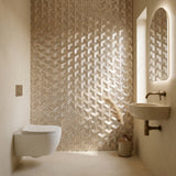 Selbstklebende Mosaikfliesen Metall | Trifold 3D Natur | 30,3×28 cm | Küche, Bad & WC