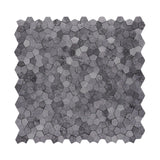 Selbstklebende Mosaikpaneele | Pentagon 3D Grau | 28,2×28,2 cm | Metall