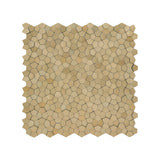 Selbstklebende Mosaikfliesen Metall | Pentagon 3D Champagner | 28,2×28,2 cm | Küche, Bad & WC