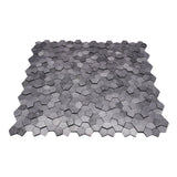 Selbstklebende Mosaikfliesen Metall | Pentagon 3D Grau | 28,2×28,2 cm | Küche, Bad & WC