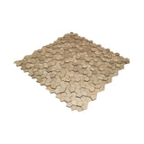 Selbstklebende Mosaikfliesen Metall | Pentagon 3D Champagner | 28,2×28,2 cm | Küche, Bad & WC