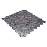 Selbstklebende Mosaikfliesen Metall | Pentagon 3D Grau | 28,2×28,2 cm | Küche, Bad & WC