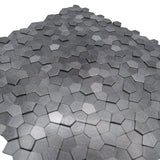 Selbstklebende Mosaikfliesen Metall | Pentagon 3D Anthrazit | 28,2×28,2 cm | Küche, Bad & WC