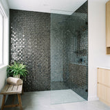 Selbstklebende Mosaikfliesen Metall | Pentagon 3D Anthrazit | 28,2×28,2 cm | Küche, Bad & WC