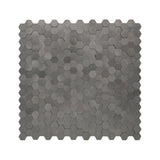 Selbstklebende Mosaikfliesen Metall | Mini Hexagon 3D Anthrazit | 29,8×30,7 cm | Küche, Bad & WC