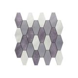 Selbstklebende Mosaikfliesen Metall | Picket Mauve | 30×30 cm | Küche, Bad & WC