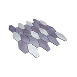 Selbstklebende Mosaikfliesen Metall | Picket Mauve | 30×30 cm | Küche, Bad & WC