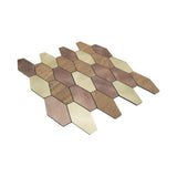 Selbstklebende Mosaikfliesen Metall | Picket Braun | 30×30 cm | Küche, Bad & WC